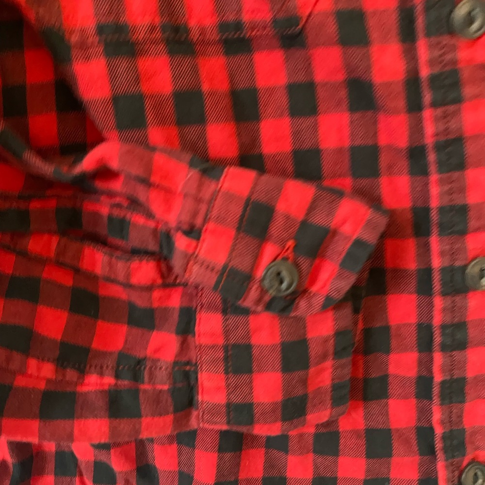 Polo Ralph Lauren 100% Cotton Red Black Check Casual Button Down Shirt Boys 6 - Picture 5 of 10